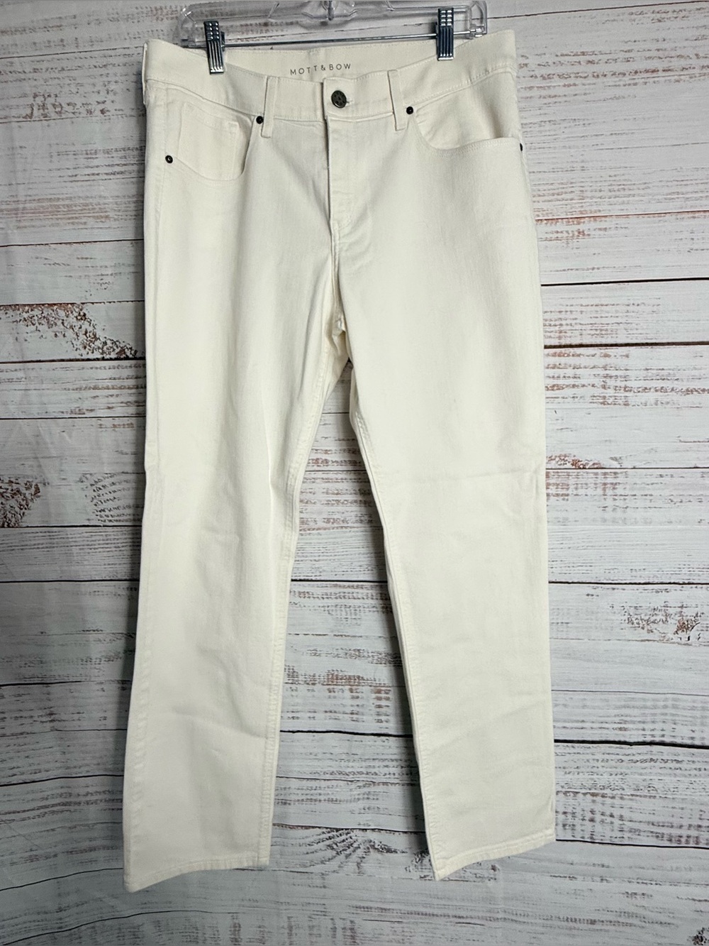 Mott & Bow Women’s Straight Leg Jeans 31X30 Bone